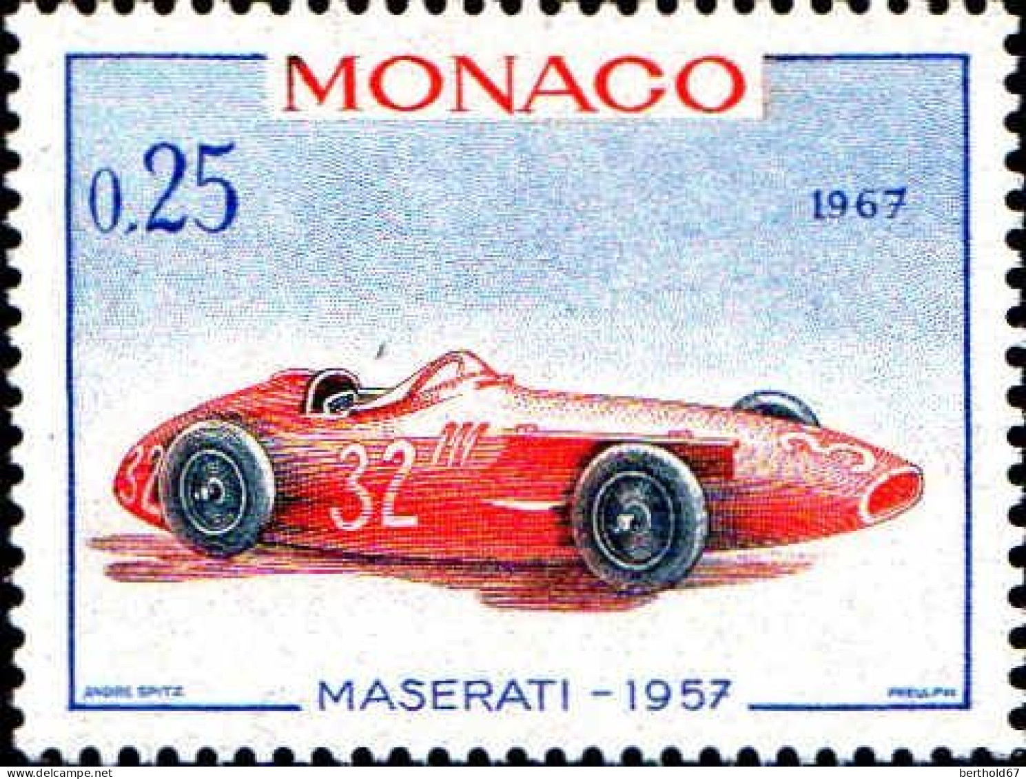 Monaco Poste N** Yv: 708/721 24.Grand Prix automobile Monaco