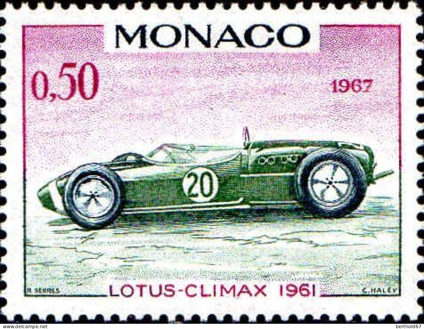 Monaco Poste N** Yv: 708/721 24.Grand Prix automobile Monaco