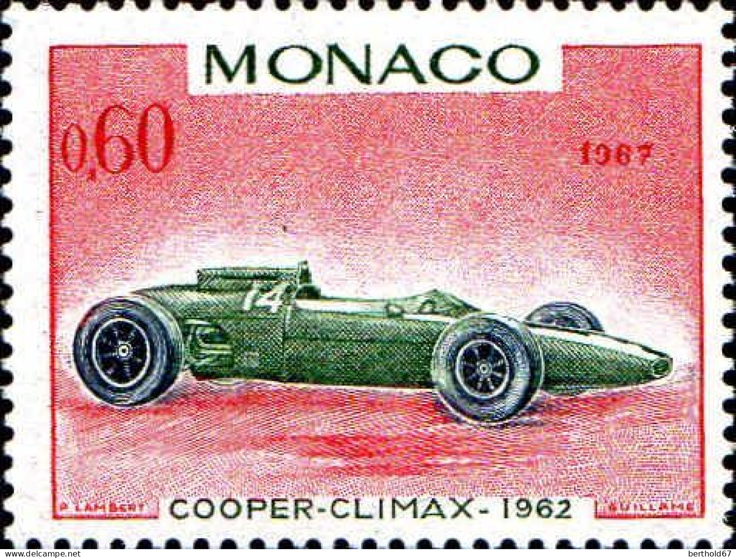 Monaco Poste N** Yv: 708/721 24.Grand Prix automobile Monaco