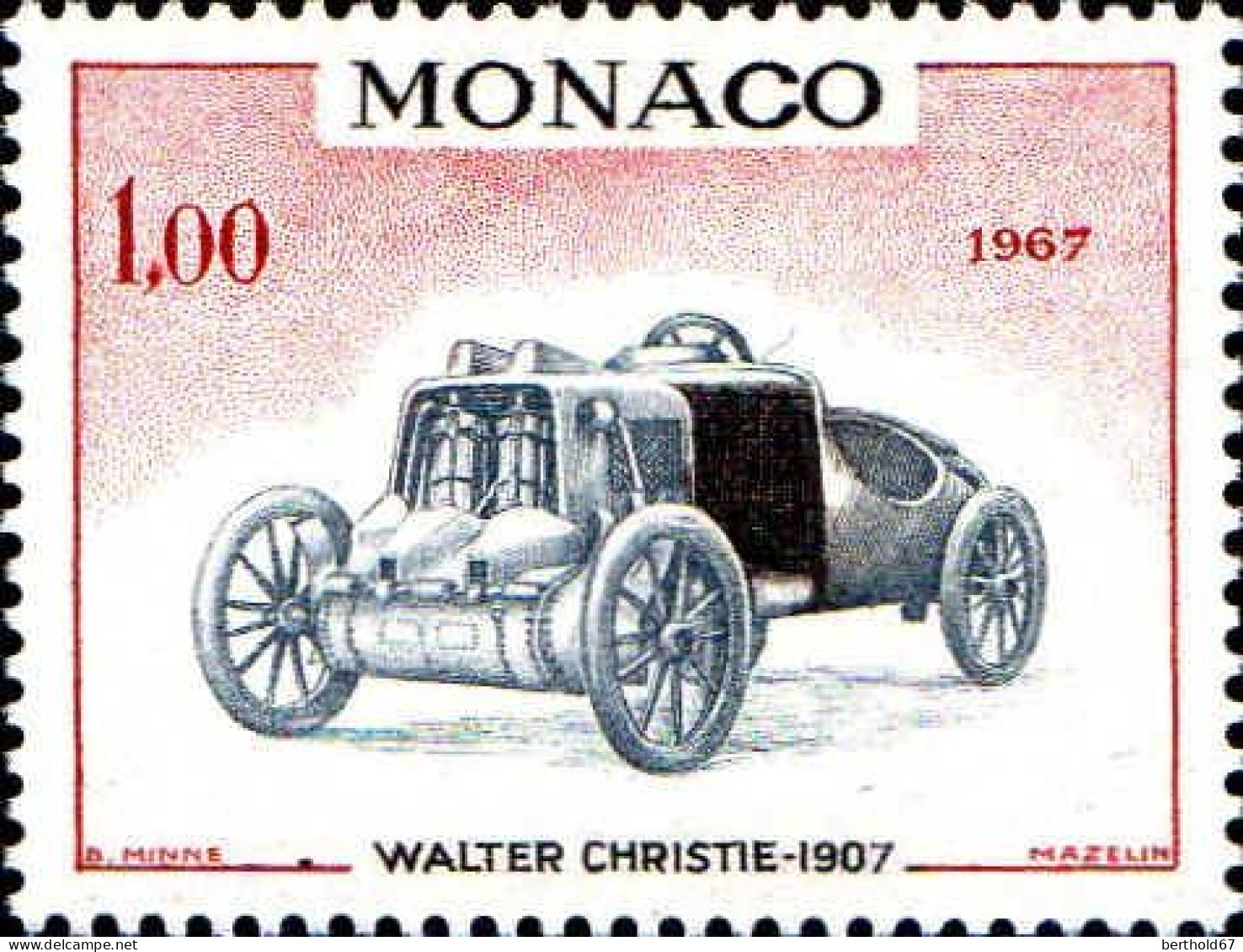 Monaco Poste N** Yv: 708/721 24.Grand Prix automobile Monaco