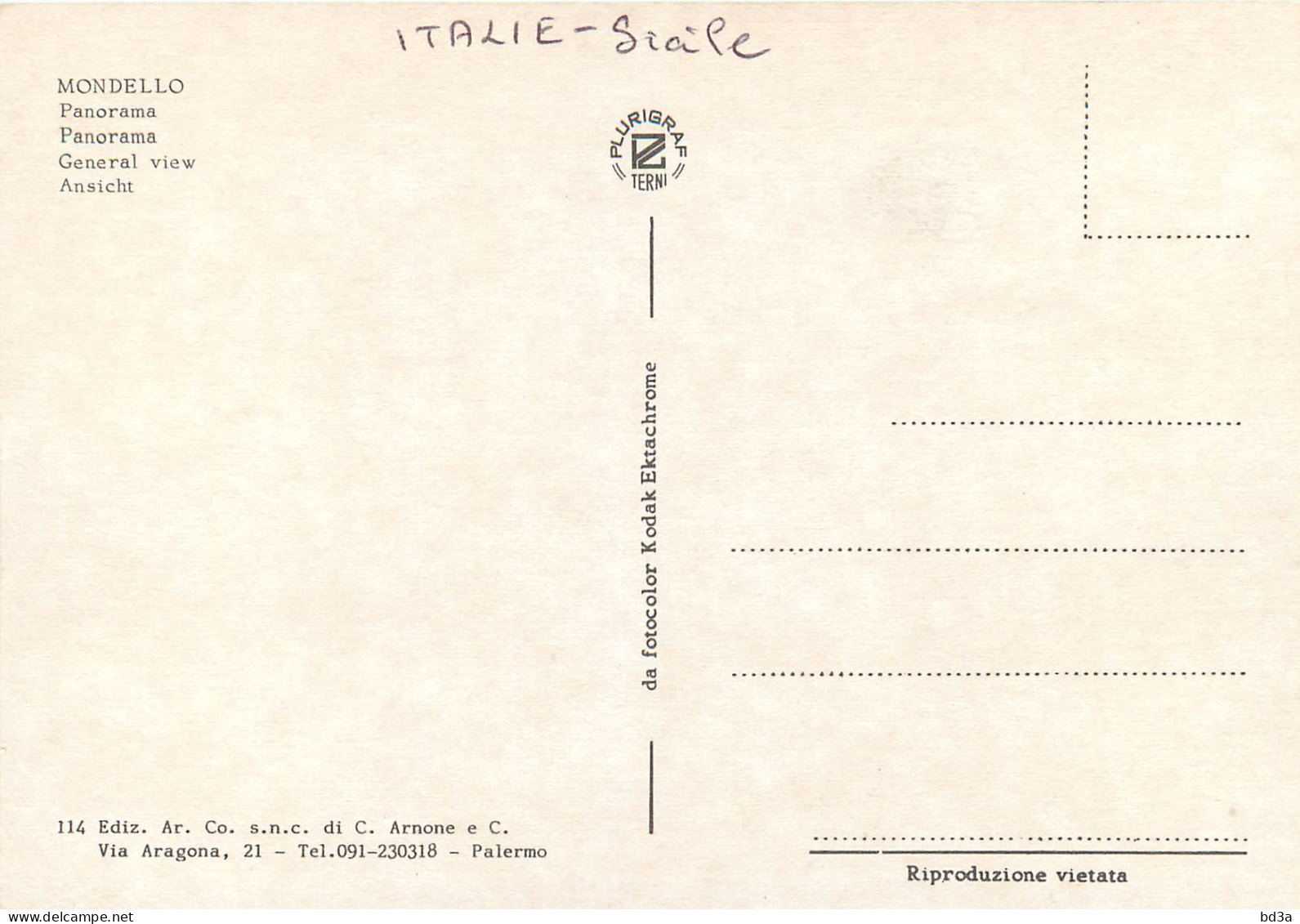 MONDELLO SICILIA - Sonstige & Ohne Zuordnung