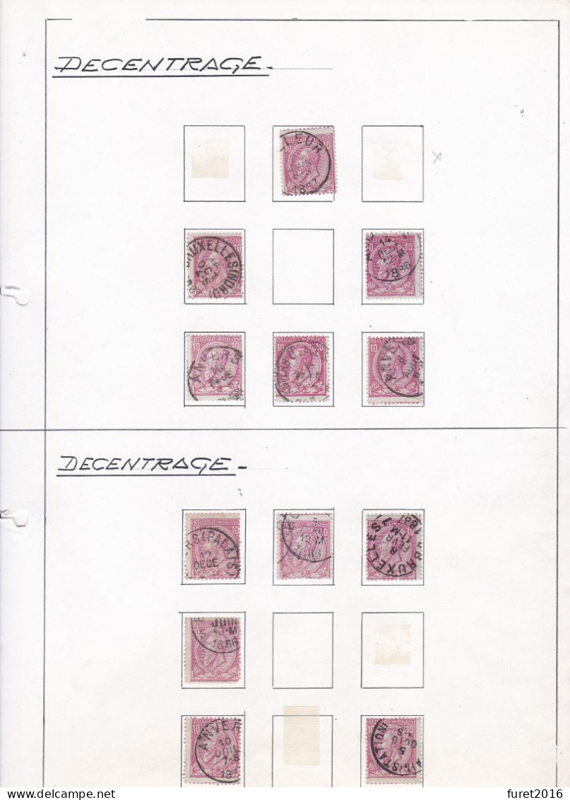 N° 46 Variete Timbres Décentrage De Dentelure - 1884-1891 Leopold II
