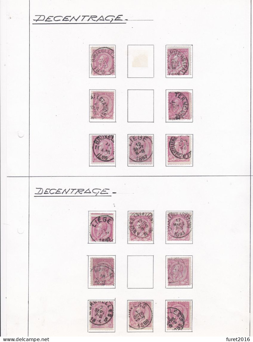 N° 46 Variete Timbres Décentrage De Dentelure - 1884-1891 Leopold II