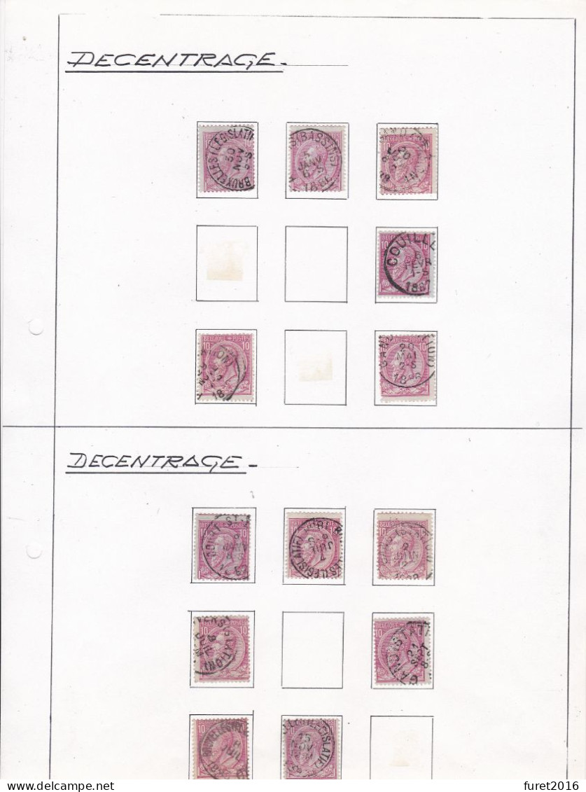 N° 46 Variete Timbres Décentrage De Dentelure - 1884-1891 Leopoldo II