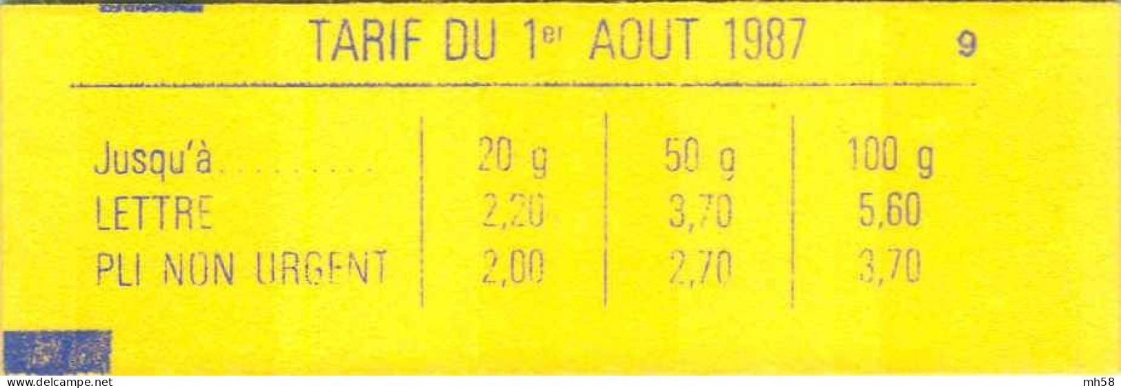 FRANCE - Carnet Conf. 9, 1 Petit Cavalier à Gauche - 2f20 Liberté Rouge - YT 2376 C5 / Maury 464 - Modern : 1959-…