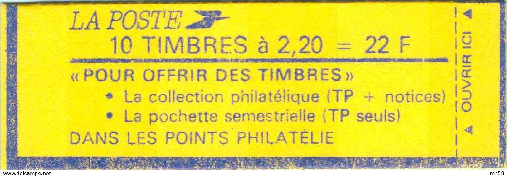 FRANCE - Carnet Conf. 9, Numéro 23630 - 2f20 Liberté Rouge - YT 2376 C5 / Maury 464 - Modernes : 1959-...