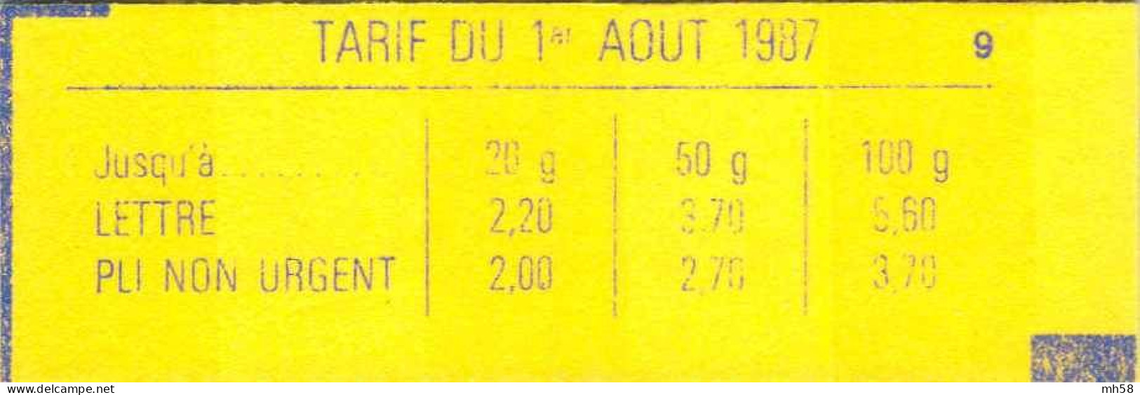 FRANCE - Carnet Conf. 9, Numéro 23630 - 2f20 Liberté Rouge - YT 2376 C5 / Maury 464 - Modernes : 1959-...