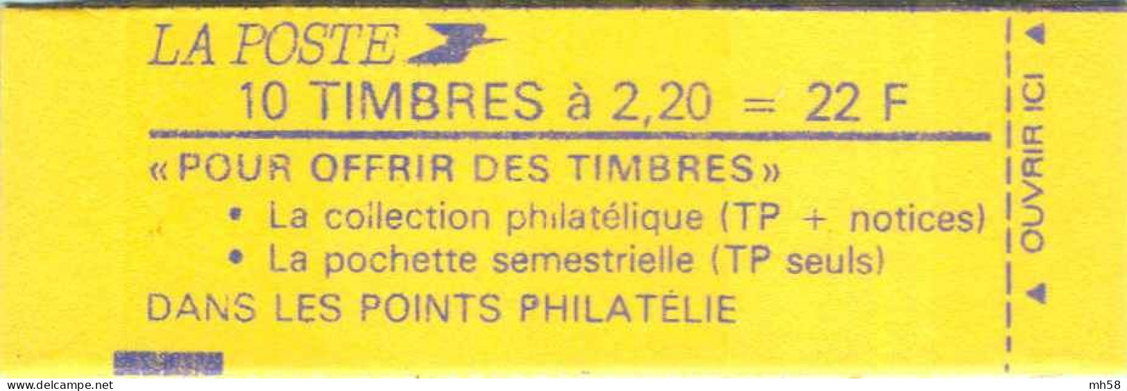 FRANCE - Carnet Conf. 9 - 2f20 Liberté Rouge - YT 2376 C5 / Maury 464 - Modern : 1959-...