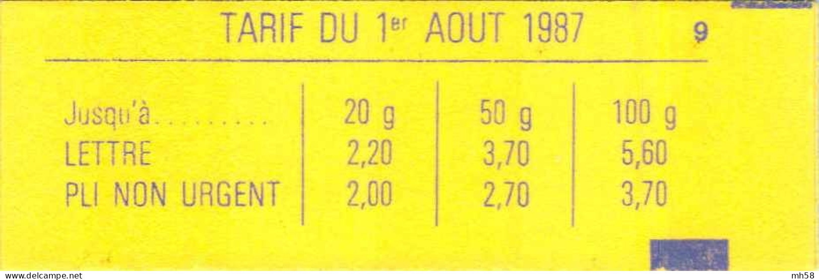 FRANCE - Carnet Conf. 9 - 2f20 Liberté Rouge - YT 2376 C5 / Maury 464 - Modern : 1959-...