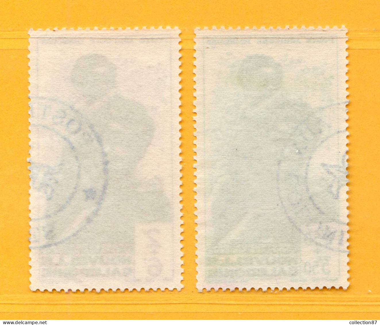 REF102 > NOUVELLE CALEDONIE > PA N° 36 + 37 Ø > RARE Oblitéré Poste Aux Colonies Dos Visible > Used Ø - NCE - Used Stamps