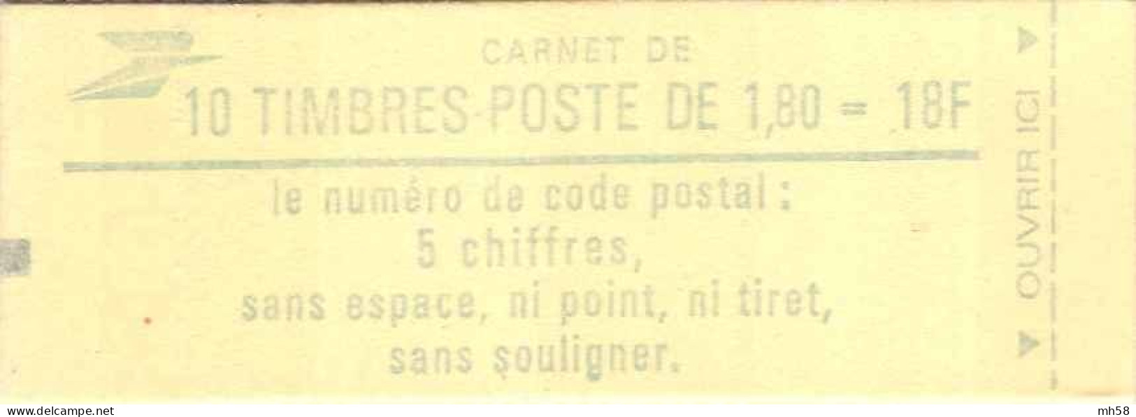 FRANCE - Carnet Conf. 6 - 1f80 Liberté Vert - YT 2375 C1 / Maury 457 - Modernes : 1959-...