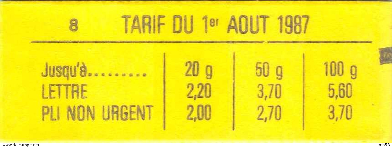 FRANCE - Carnet Conf. 8, RE - 2f20 Liberté Rouge - YT 2376 C10 / Maury 467 - Modernos : 1959-…