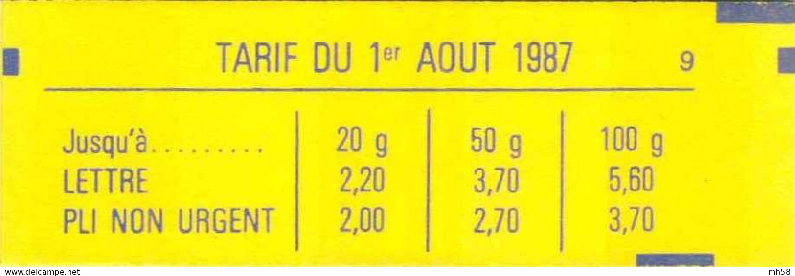 FRANCE - Carnet Conf. 9 - 2f20 Liberté Rouge - YT 2376 C11 / Maury 468 - Modern : 1959-…