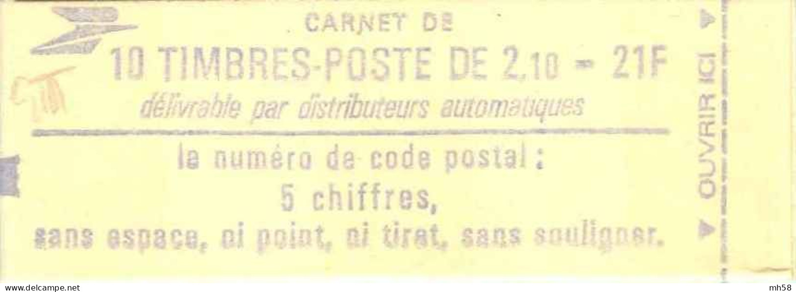 FRANCE - Carnet 2f10 Liberté Rouge - YT 2319 C3 / Maury 455 - Modern : 1959-…