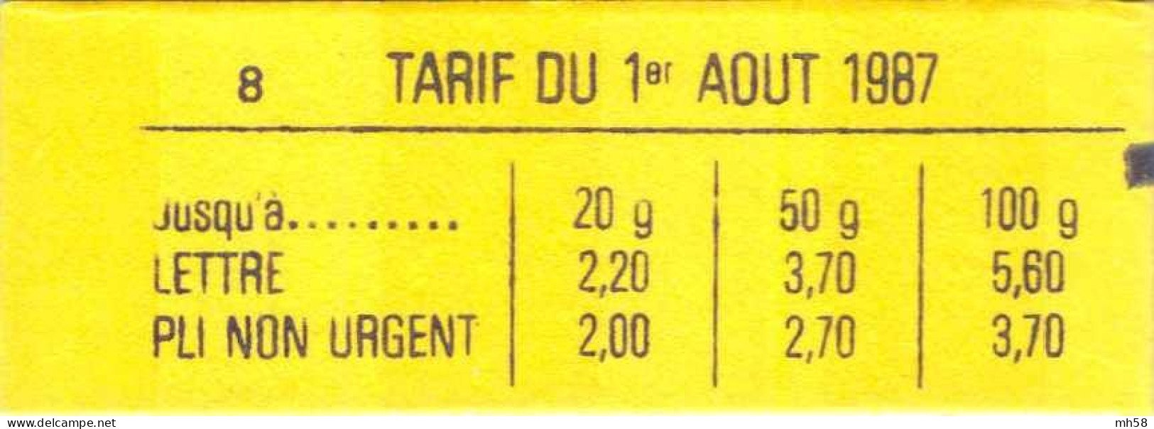 FRANCE - Carnet Conf. 8 - 2f20 Liberté Rouge - YT 2376 C7 / Maury 462 - Modern : 1959-…