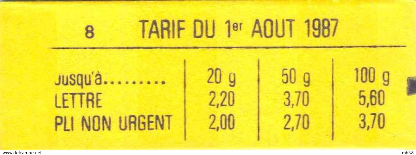 FRANCE - Carnet Conf. 8 - 2f20 Liberté Rouge - YT 2376 C7 / Maury 462 - Modernos : 1959-…