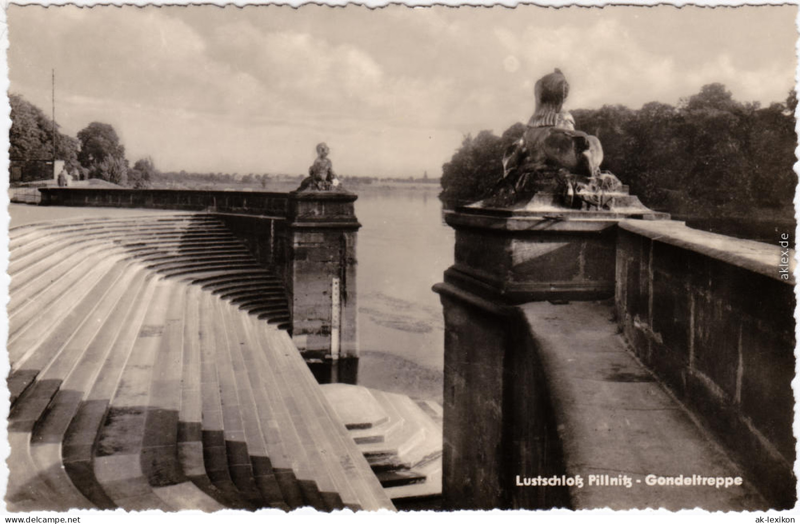 Pillnitz Schloss Pilnitz - Gondeltreppe  Foto Ansichtskarte  1961 - Pillnitz