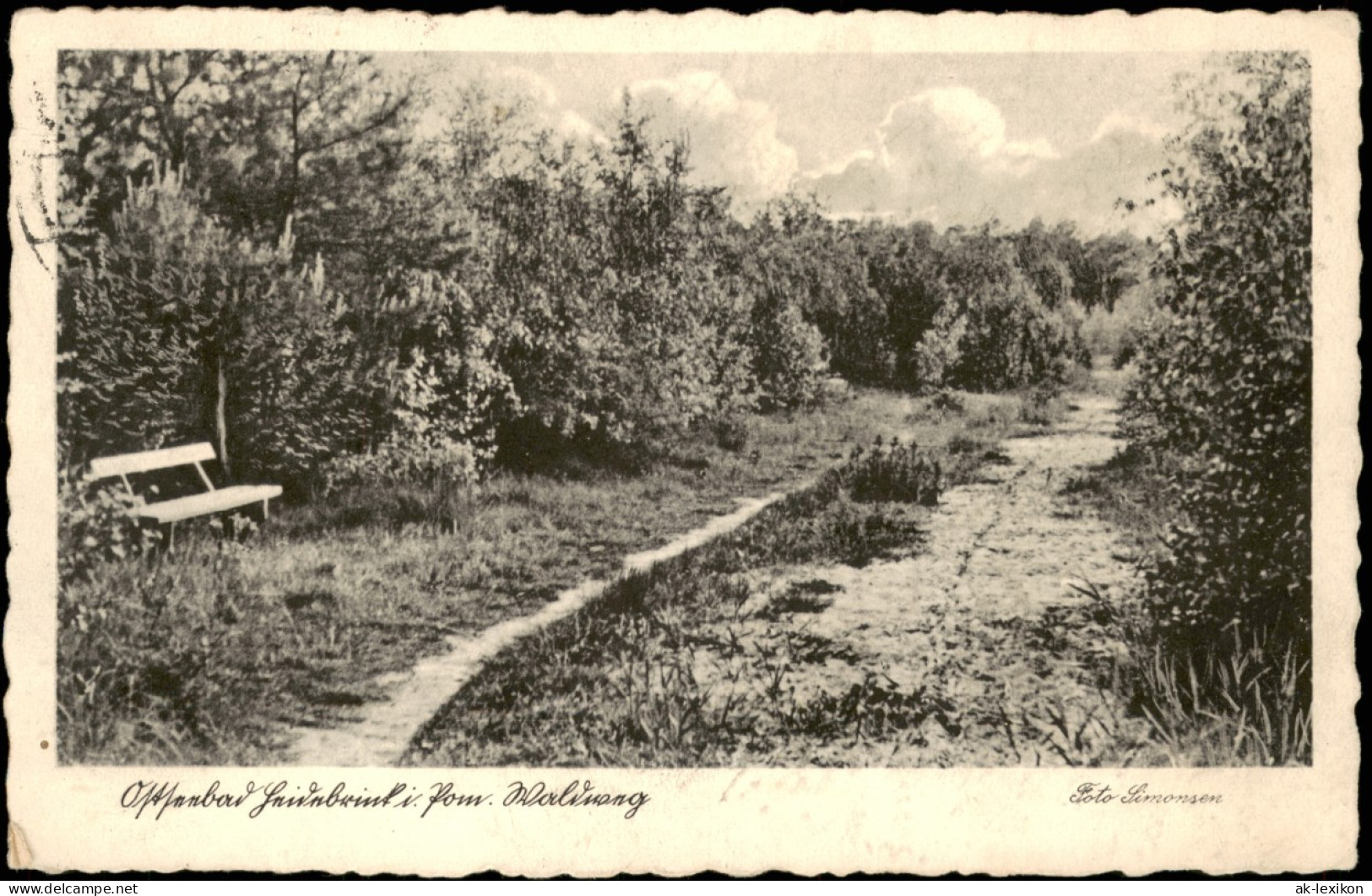 Ostseebad Heidebrink Międzywodzie Bank, Waldweg - Pommern Pomorskie 1936 - Pommern