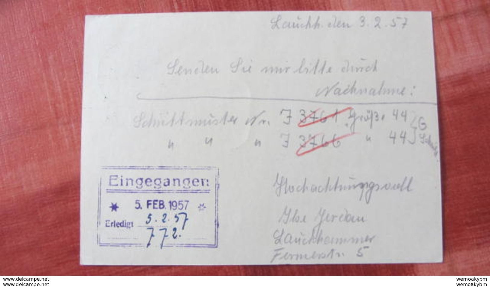 DDR: Bild-Postkarte Sonder-GS Präsident Wilhelm Pieck Mit 10 Pfg 5-Jahresplan Von Lauchhammer Vom 4.2.57 Knr:P 67 - Covers & Documents