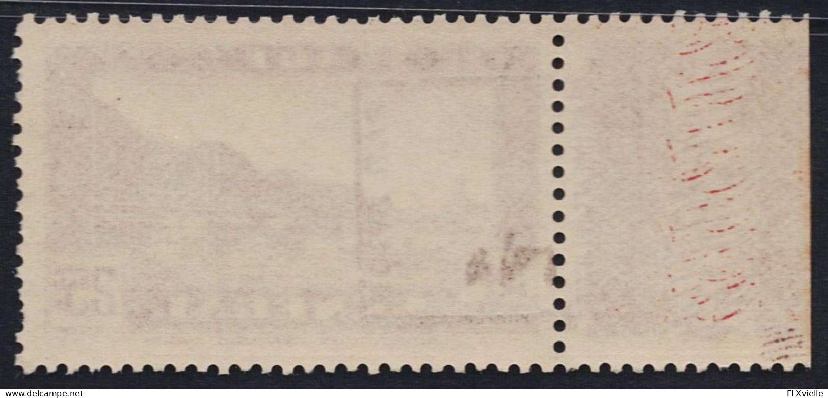 FRANCE Poste Aérienne Militaire N°13** 25 Cts Noir Sénégal Surchargé "Bâtiment De Ligne Richelieu" Neuf  Signé - Military Airmail