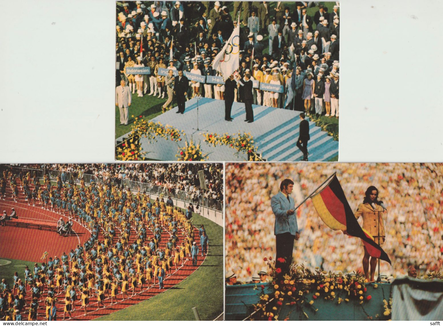 Lot Mit 6 Ansichtskarten Olympische Sommerspiele 1972 München, Eröffnungsfeier - Olympische Spiele