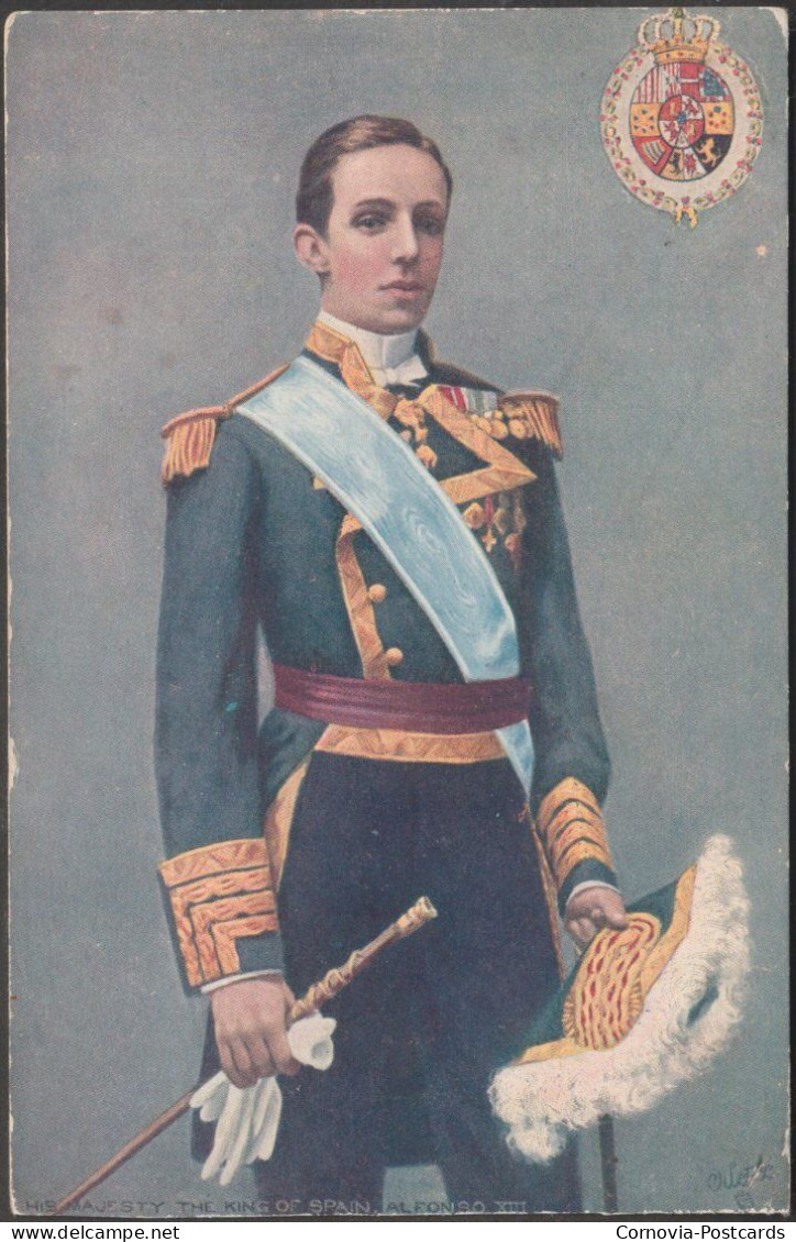 His Majesty The King Of Spain, Alfonso XIII, 1909 - Tuck's Oilette Postcard - Familias Reales