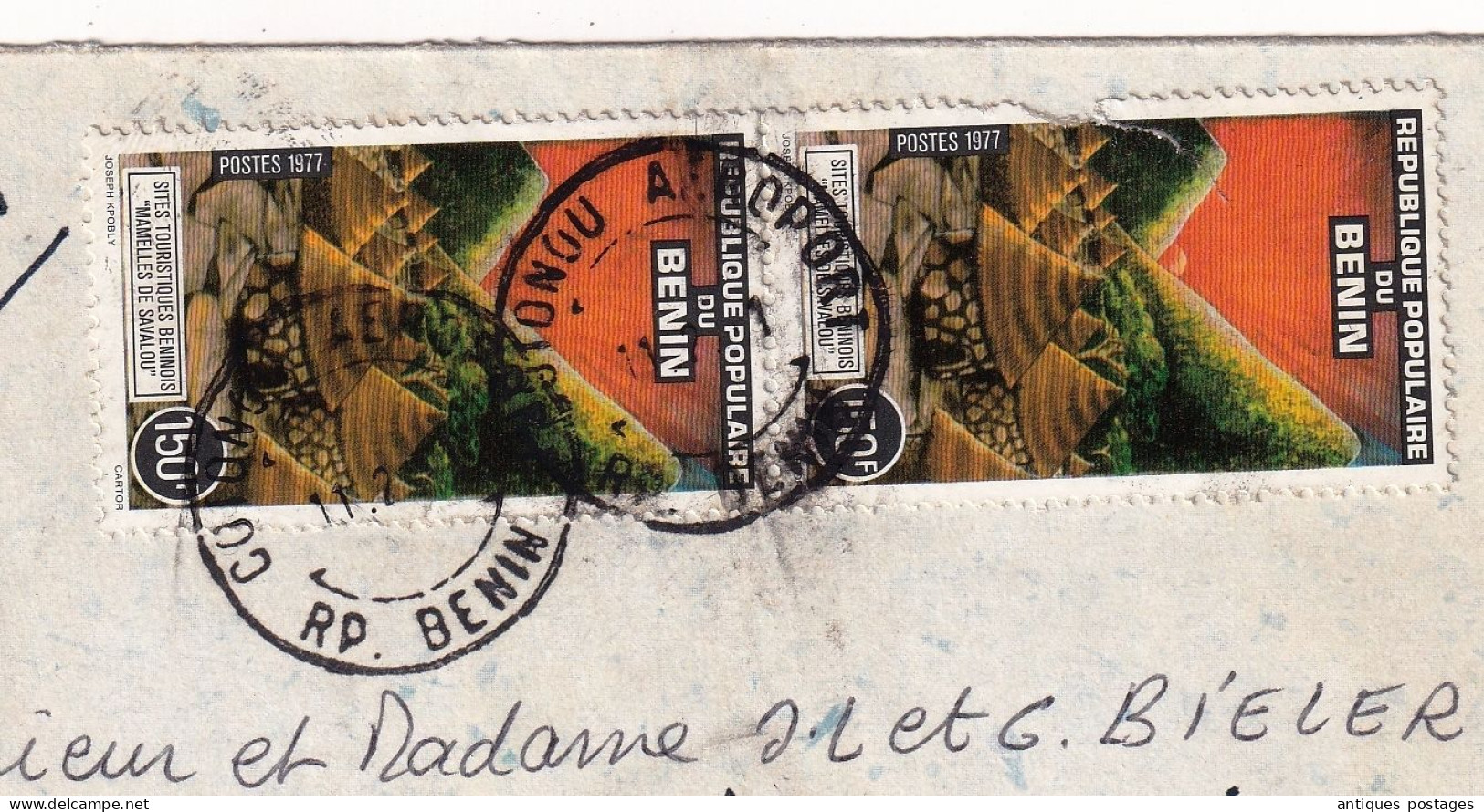 Lettre Aéroport De Cotonou République Polpulaire Du Bénin Bâle Suisse Entraide Missionnaire - Benin – Dahomey (1960-...)