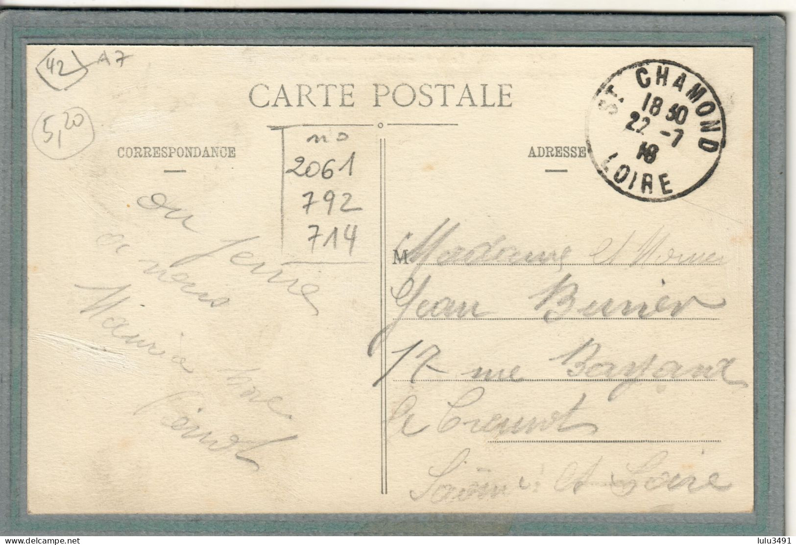 CPA (42) SAINT-CHAMOND - Mots Clés: Hôpital Auxiliaire N° 10, Complémentaire, Croix Rouge, Militaire, Temporaire - 1918 - Saint Chamond