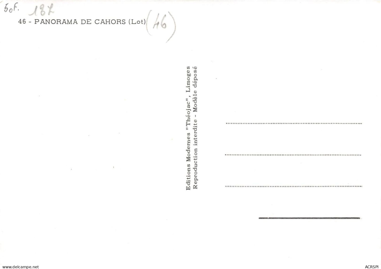 Panorama De CAHORS 18(scan Recto-verso) MA584 - Cahors