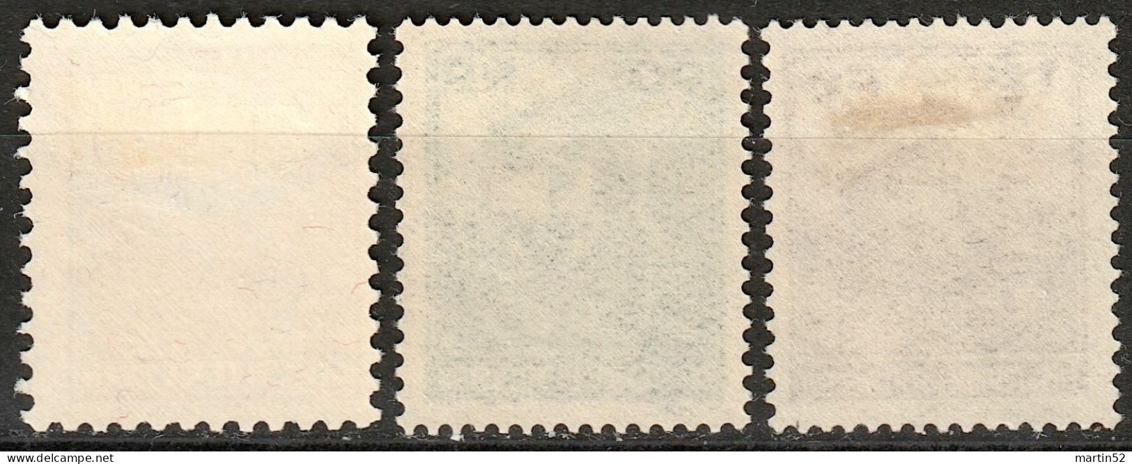 Liechtenstein 1933: Naafkopf Gutenberg Vaduz (Kleinformat) Zu 98-100 Mi 119-121 Yv 111-113 * MLH (Zu CHF 880.00 -50%) - Unused Stamps