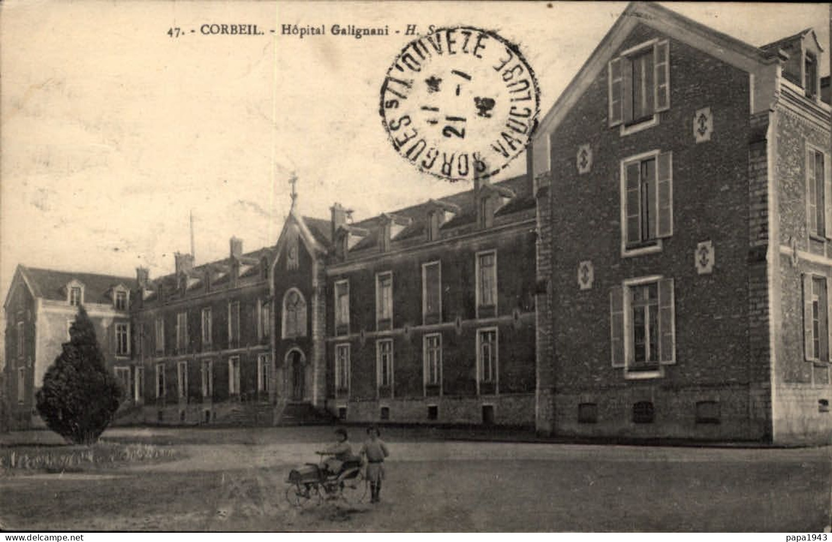 1916  C P  Cachet " COMMISSION MILITAIRE DE GARE  P L M CORBEIL ESSONNE " - Lettres & Documents