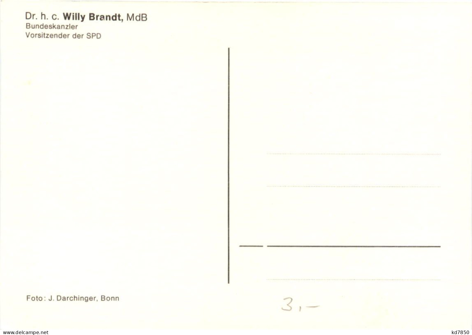 Willy Brandt Mit Autogramm - Figuren