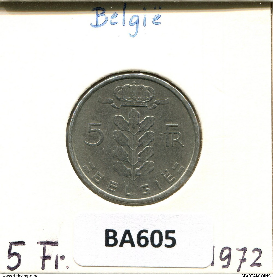 5 FRANCS 1971 DUTCH Text BELGIUM Coin #BA605.U.A - 5 Frank