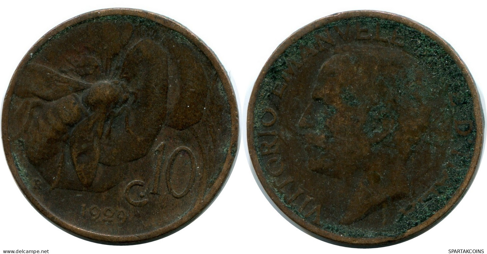 10 CENTESIMI 1929 ITALIA ITALY Moneda #AY262.2.E.A - 1900-1946 : Victor Emmanuel III & Umberto II