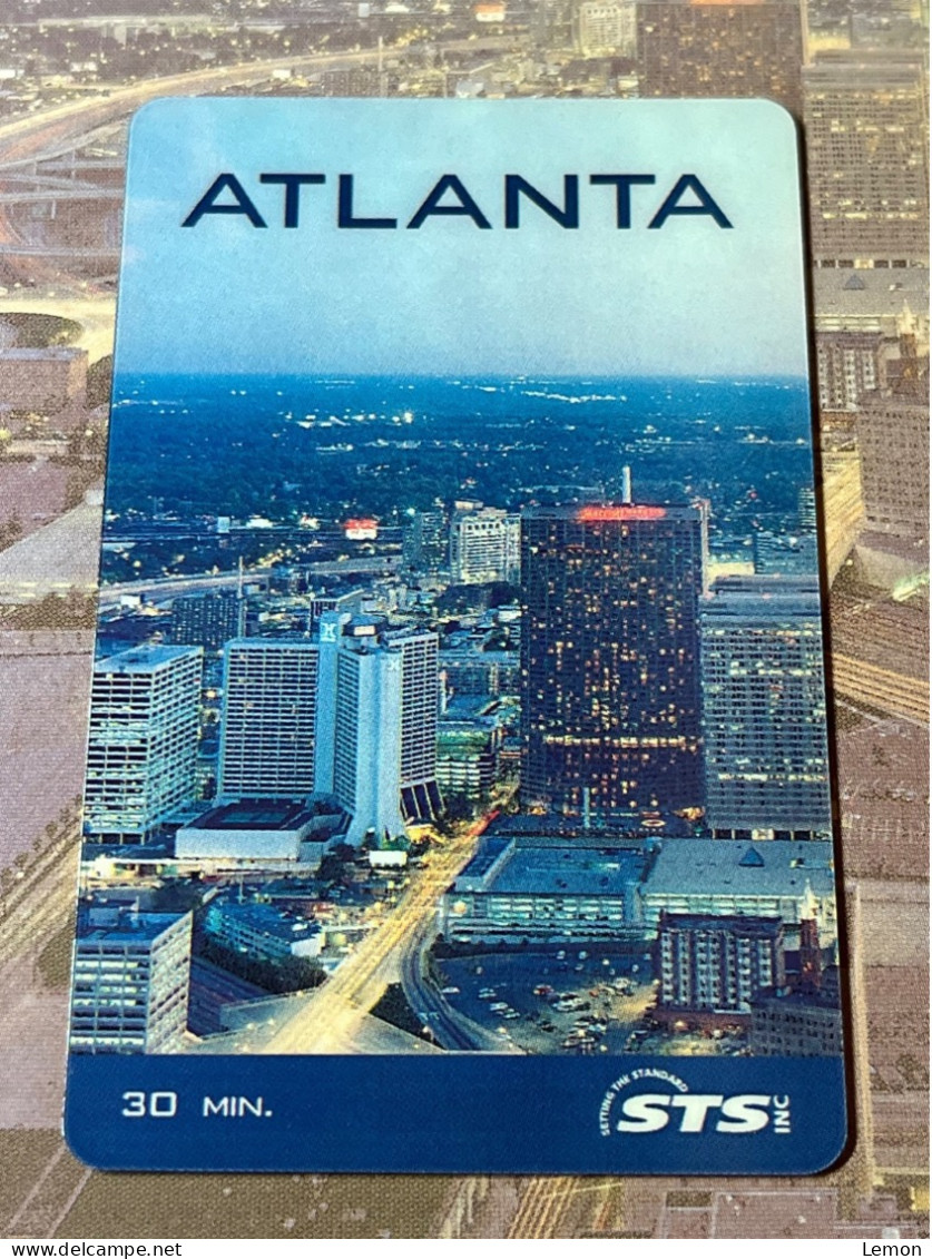 USA UNITED STATES America STS Collection Prepaid Telecard Phonecard, 1997 ATLANTA CONVENTION, Set Of 2 Cards With Folder - Collections