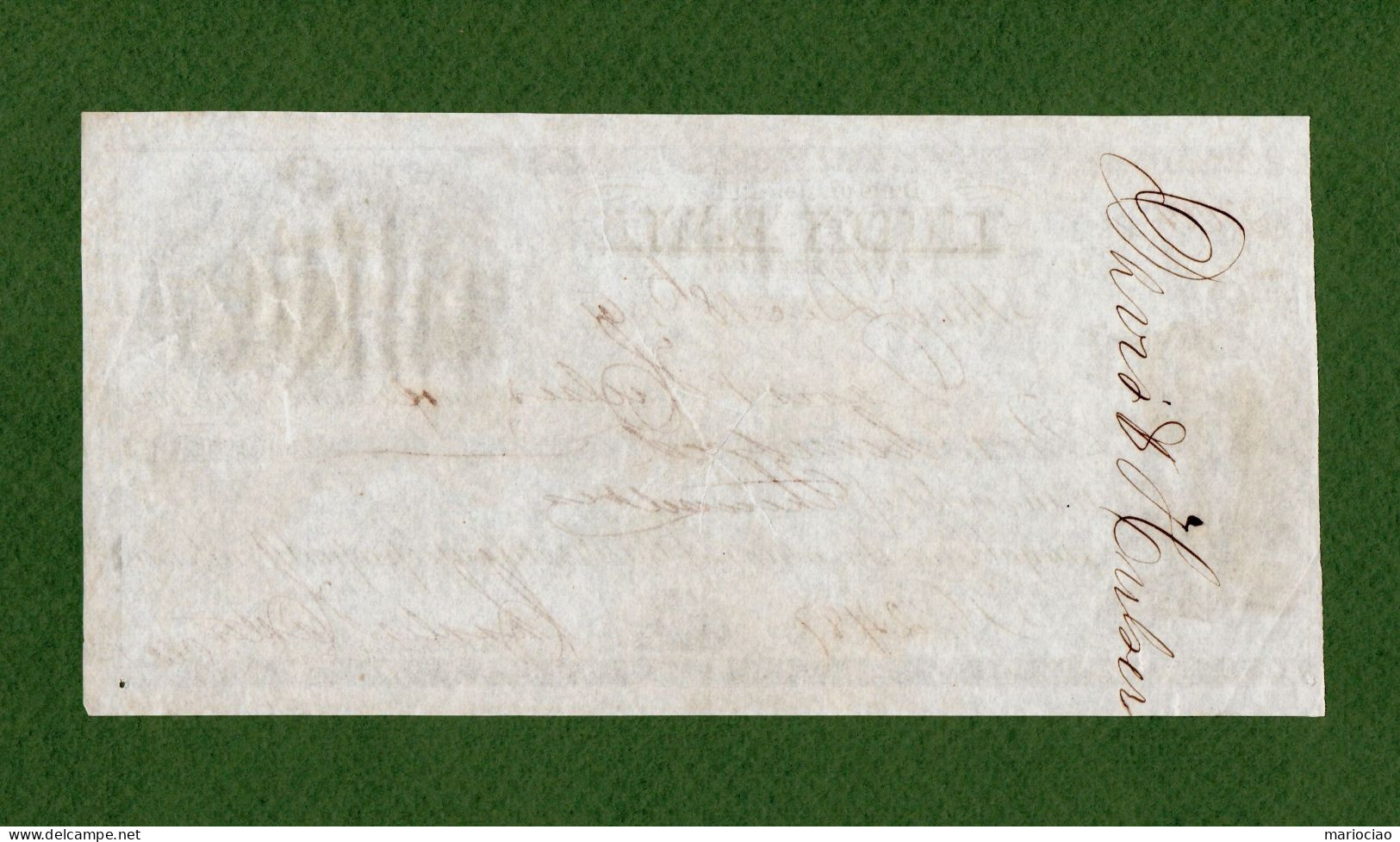 USA Certificate Of Deposit ILION BANK Herkimer State Of New York 1861 CIVIL WAR ERA - Valuta Van De Bondsstaat (1861-1864)