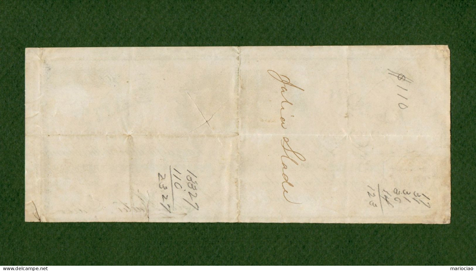USA Certificate Of Deposit ILION BANK New York 1864 CIVIL WAR ERA - Confederate Currency (1861-1864)