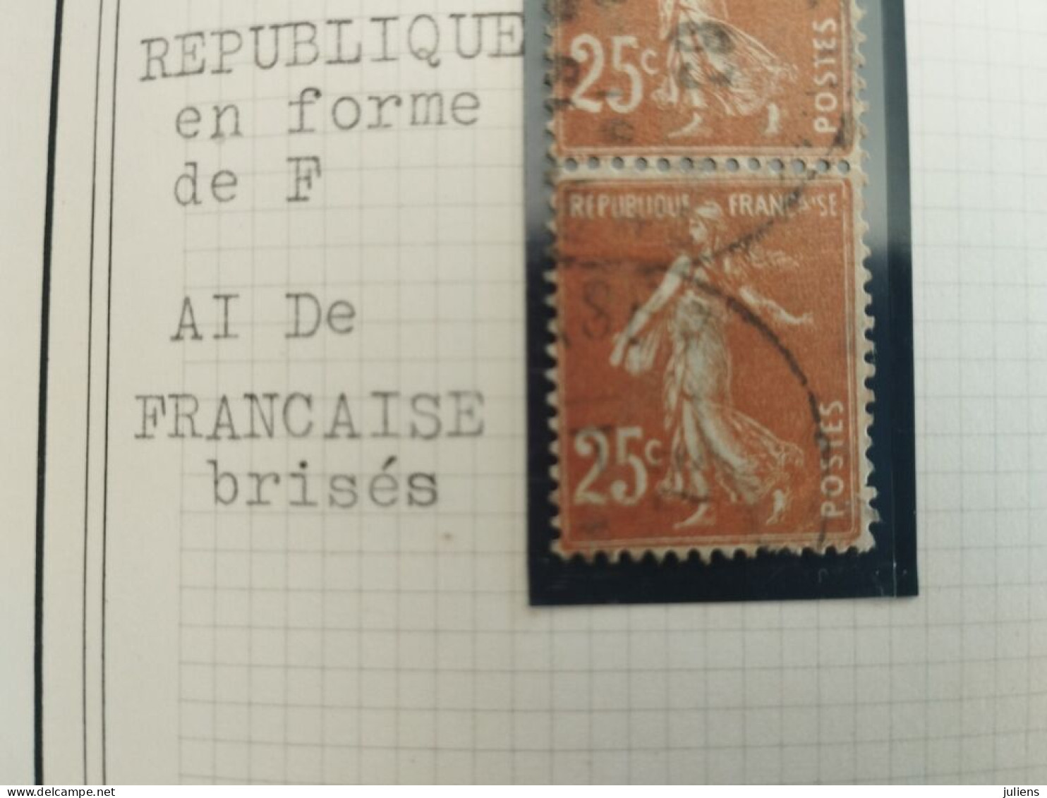 TIMBRE FRANCE TYPE SEMEUSE 235 BANDE DE 3 VARIETES DIFFERENTES INTROUVABLE COTE+ - Unused Stamps