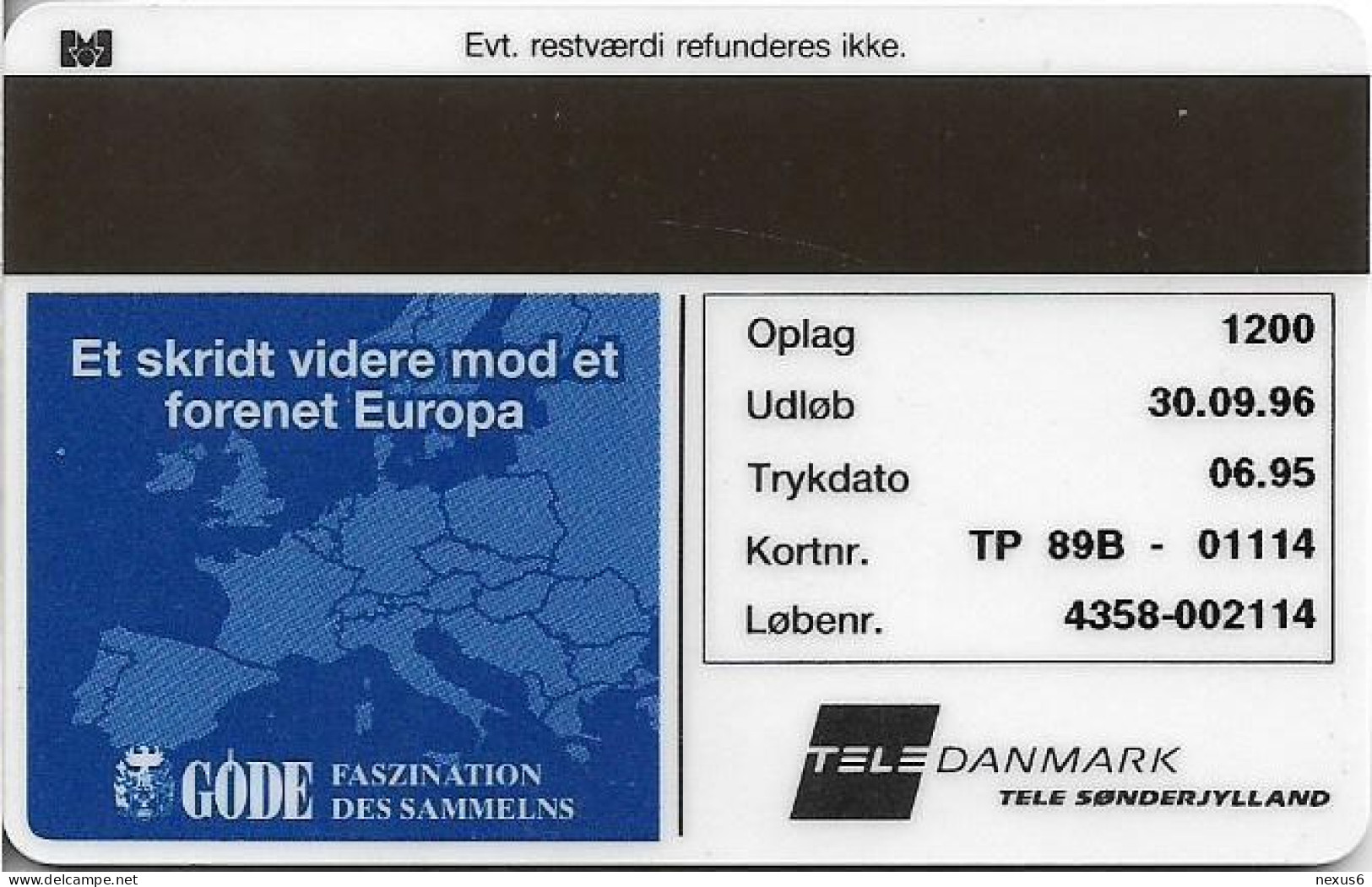 Denmark - TS - Ecu - Greece - TDTP089B - 06.1995, 1.200ex, Used - Denmark