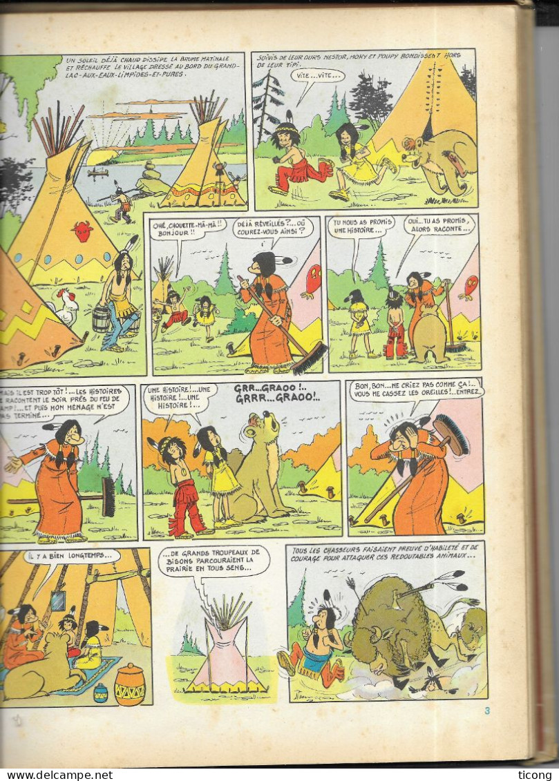 UNE AVENTURE DE MOKY ET POUPY DE ROGER BUSSEMEY - LE BISON  NOIR HORS SERIE CARTONNEE 1ERE EDITIONS 1965, A VOIR - Altri & Non Classificati