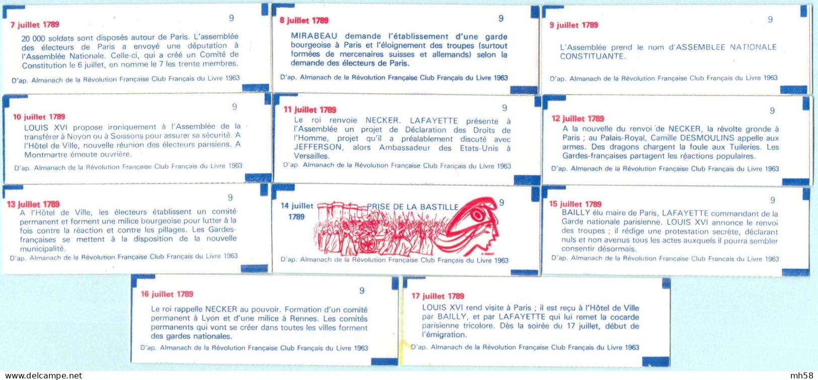 FRANCE - Carnet Série Des 11 Dates Juillet 1789, Tous Numérotés - 2f20 Liberté Rouge - YT 2376 C12A / Maury 469a - Modernos : 1959-…