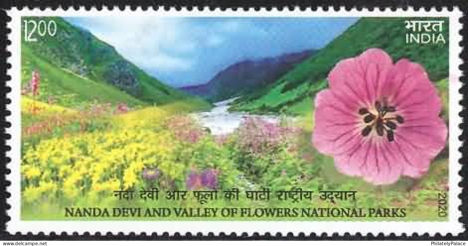 INDIA 2020 UNESCO World Heritage Sites, Flower,Flora, Pink,Plant, Nanda Devi Santuary,Full Sheet, MNH (**) Inde Indien - Unused Stamps