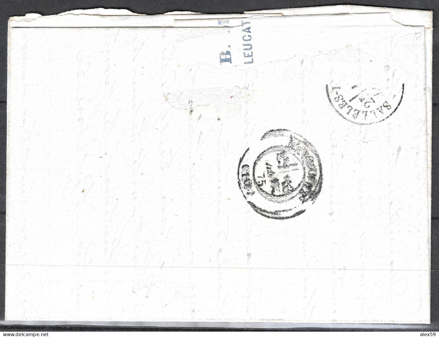 LT 41 N°60/ Lettre, Oblitéré GC 4637	LEUCATE(10), Indice 8 Du 13 Janvier 1875 - 1871-1875 Cérès