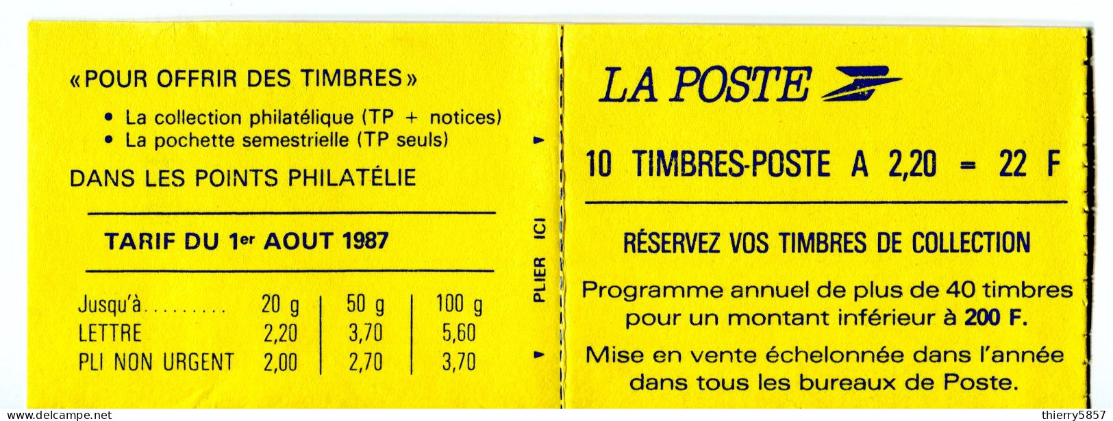 France - Carnet Liberté De Gandon YT 2427-C2 Du 1er Août 1987 - Modernos : 1959-…