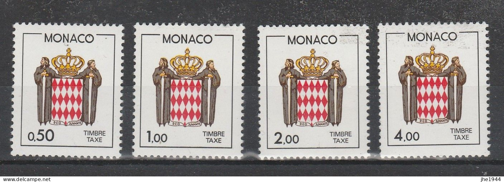 Monaco Taxe N° 75 à 86 ** Série De 12 Valeurs Ecusson - Impuesto