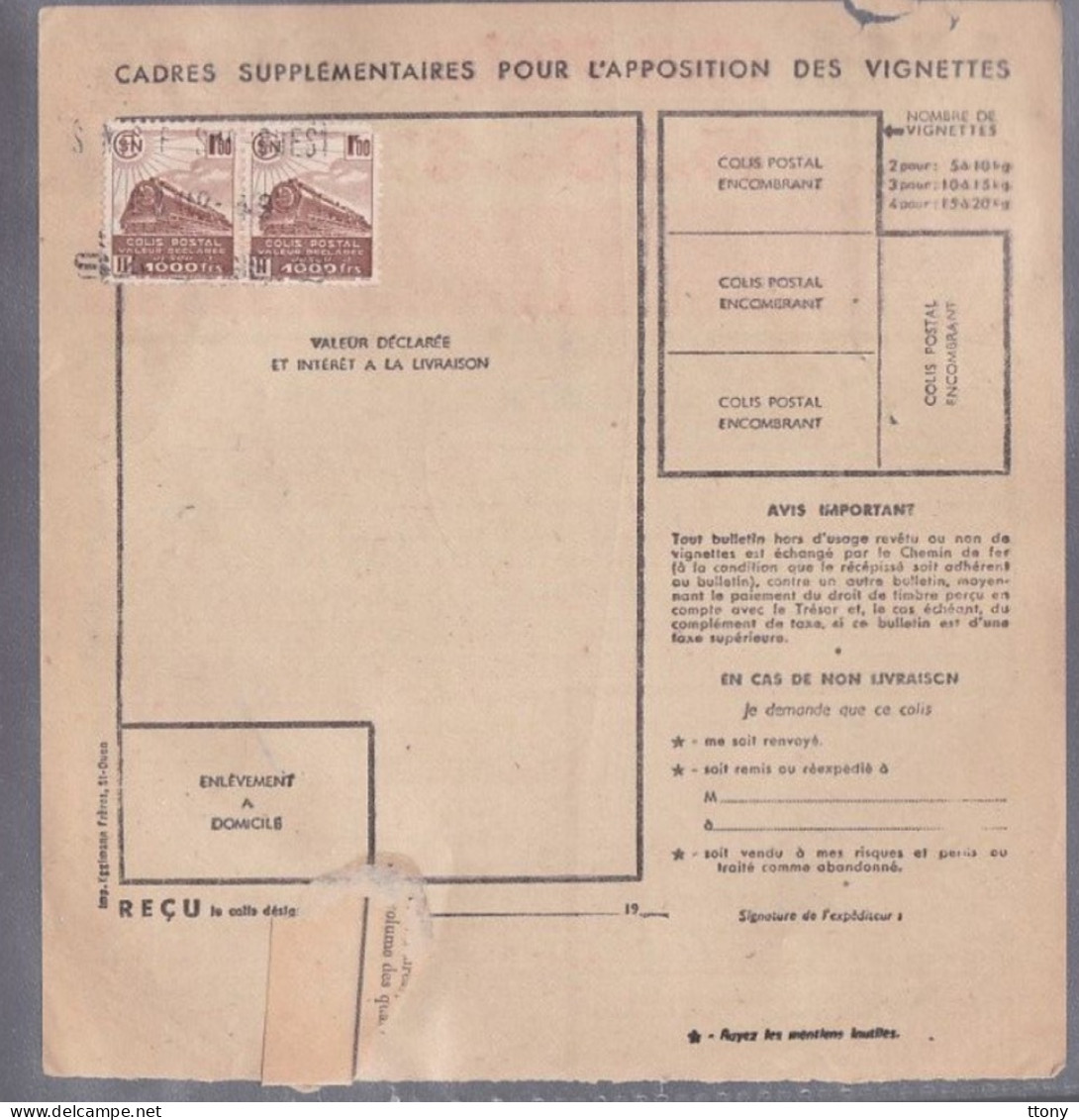 Timbre N° 210   4,7  Vert Foncé Et Rouge  &  N ° 177  1 F Brun  Vin Blanc Rivesaltes Colis Postaux Postal 1943 - Storia Postale