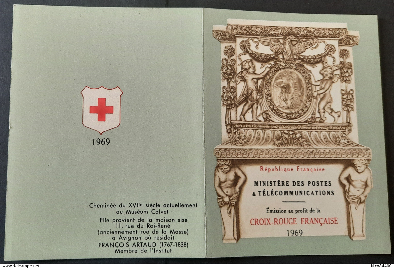 France - Carnet Croix-Rouge - 1969 - Y&T 2018 - Tableaux De Nicolas Mignard - Neuf ** Avec Annotation - Red Cross
