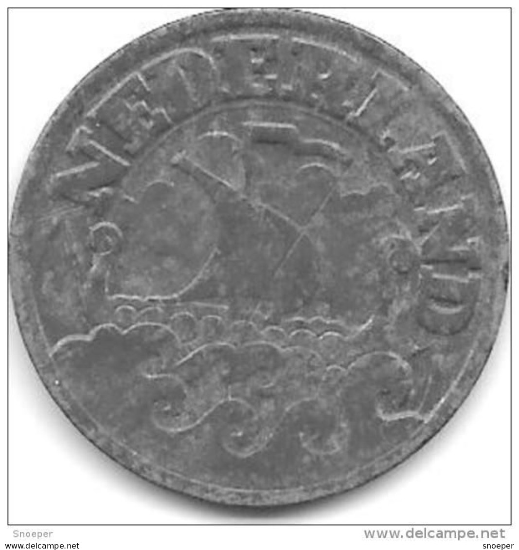 Netherlands 25 Cents 1943  Km 174  Vf+  Catalog Val 17,00$ - 25 Centavos