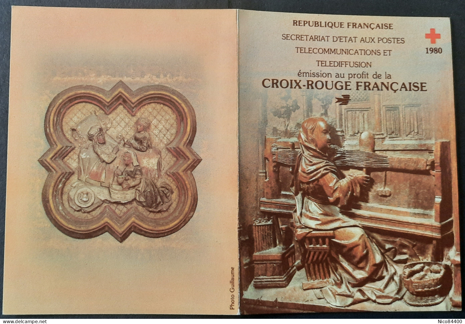 France - Carnet Croix-Rouge - 1980 - Y&T 2029 - Stalles De La Cathédrale D'Amiens - Neuf ** - Croix Rouge