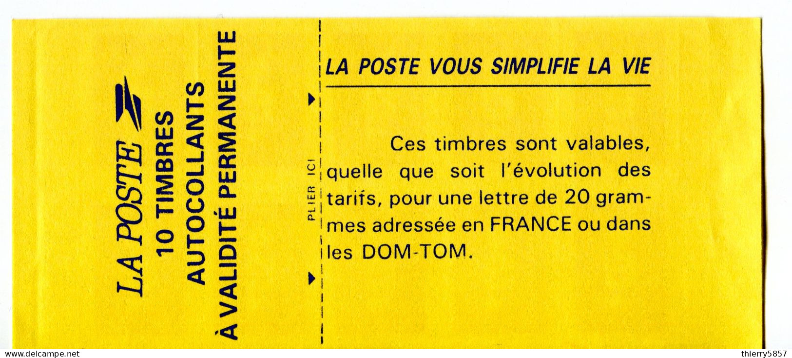 France - Carnet Autoadhésif Marianne De Briat TPV YT 2807-C1 - Modernes : 1959-...